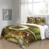 Mushroom House Bedding Set Pattern Quilt Cover