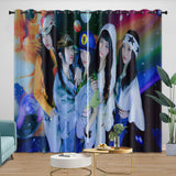 NewJeans Curtains Blackout Window Drapes Kids Room Decoration