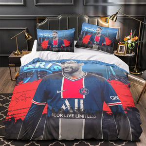 Neymar Pattern Bedding Set Quilt Cover Without Filler