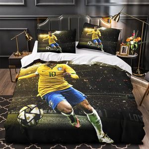 Neymar Pattern Bedding Set Quilt Cover Without Filler