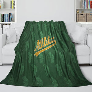 Oakland Athletics Blanket Flannel Throw Room Decoration