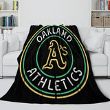 Oakland Athletics Blanket Flannel Throw Room Decoration