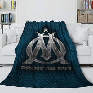 Olympique de Marseille Blanket Flannel Throw Room Decoration