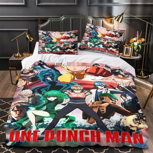 One-Punch Man Bedding Set Pattern Quilt Cover Without Filler