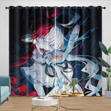 One Piece Film Red Curtains Blackout Window Drapes Kids Room Decoration