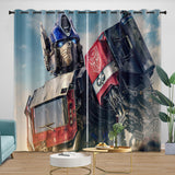 Optimus Prime Curtains Blackout Window Drapes Kids Room Decoration