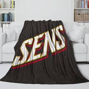 Ottawa Senators Blanket Flannel Throw Kids Room Decoration