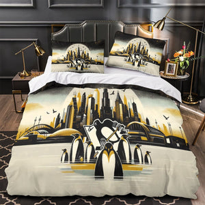 Pittsburgh Penguins Bedding Set Quilt Duvet Cover Without Filler
