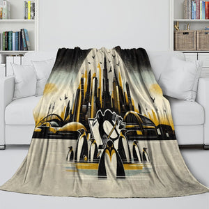 Pittsburgh Penguins Blanket Flannel Throw Kids Room Decoration