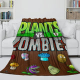 Plants vs Zombies Blanket Flannel Fleece Kids Room Decoration