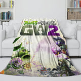 Plants vs Zombies Blanket Flannel Fleece Kids Room Decoration