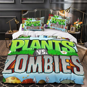 Plants vs Zombies Duvet Cover Kids Bedding Set Without Filler