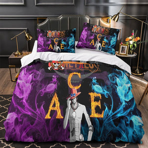 Portgas D. Ace Duvet Cover Pattern Bedding Set Without Filler