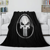 Punisher Blanket Pattern Flannel Kids Room Throw