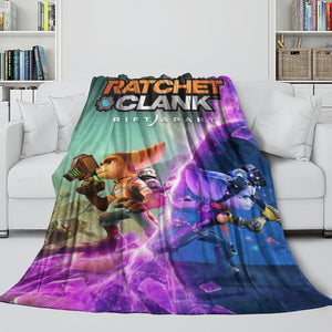 Ratchet Clank Rift Apart Blanket Flannel Throw Room Decoration