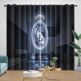 Real Madrid C.F Curtains Blackout Window Drapes Kids Room Decoration