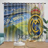 Real Madrid C.F Curtains Blackout Window Drapes Kids Room Decoration