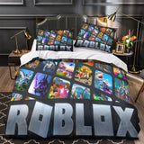 Roblox Bedding Set Kids Quilt Pattern Duvet Cover Without Filler