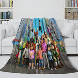 Roblox Blanket Flannel Pattern Throw Kids Room Decoration