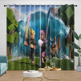 Roblox Curtains Blackout Window Drapes Kids Room Decoration
