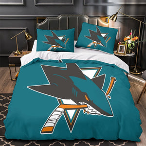 San Jose Sharks Bedding Set Quilt Duvet Cover Without Filler