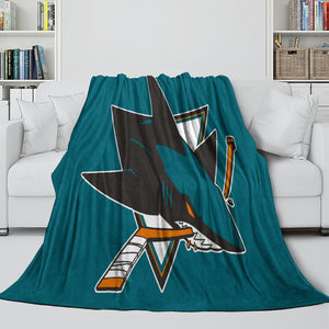 San Jose Sharks Blanket Flannel Throw Kids Room Decoration