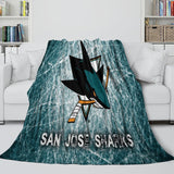 San Jose Sharks Blanket Flannel Throw Kids Room Decoration