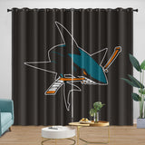 San Jose Sharks Curtains Blackout Window Drapes Room Decoration