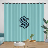 Seattle Kraken Curtains Blackout Window Drapes Room Decoration