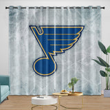 St. Louis Blues Curtains Blackout Window Drapes Room Decoration