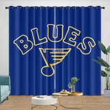 St. Louis Blues Curtains Blackout Window Drapes Room Decoration
