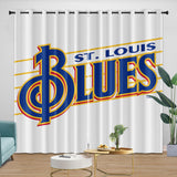 St. Louis Blues Curtains Blackout Window Drapes Room Decoration