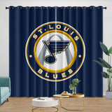 St. Louis Blues Curtains Blackout Window Drapes Room Decoration