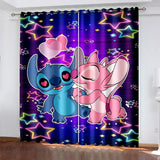 Stitch Curtains Blackout Pattern Window Drapes