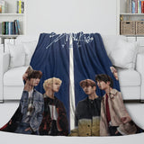 Stray Kids Blanket Flannel Fleece Pattern Throw Room Decoration