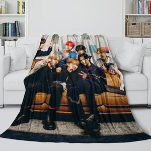 Stray Kids Blanket Flannel Fleece Throw Room Decoration