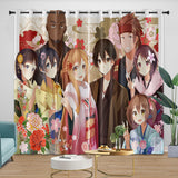 Sword Art Online Curtains Blackout Kids Room Window Drapes