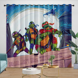 Teenage Mutant Ninja Turtles Mutant Mayhem Curtains Pattern Blackout Window Drapes