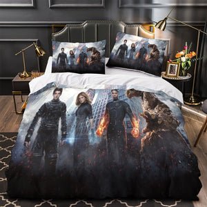 The Fantastic Four Bedding Set Quilt Duvet Cover Without Filler