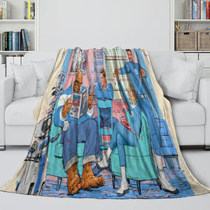 The Fantastic Four Blanket Flannel Throw Kids Room Decoration