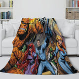 The Fantastic Four Blanket Flannel Throw Kids Room Decoration