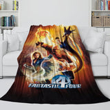 The Fantastic Four Blanket Flannel Throw Kids Room Decoration