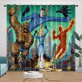 The Fantastic Four Curtains Blackout Window Drapes Room Decoration