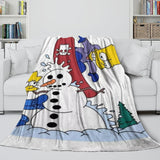 The Simpsons Blanket Flannel Fleece Kids Room Decoration