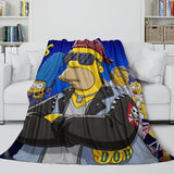 The Simpsons Blanket Flannel Fleece Kids Room Decoration