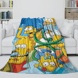 The Simpsons Blanket Flannel Fleece Kids Room Decoration