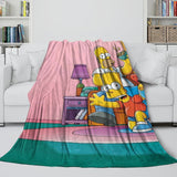 The Simpsons Blanket Flannel Fleece Kids Room Decoration