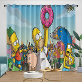 The Simpsons Curtains Blackout Window Drapes Kids Room Decoration