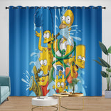 The Simpsons Curtains Blackout Window Pattern Drapes Room Decoration