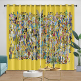 The Simpsons Curtains Blackout Window Pattern Drapes Room Decoration